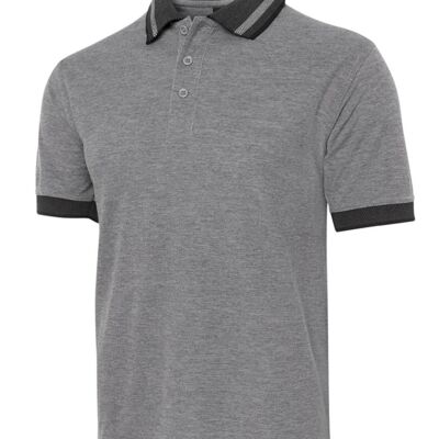 JB's  BIRDS EYE POLO   CHARCOAL - S Thumbnail